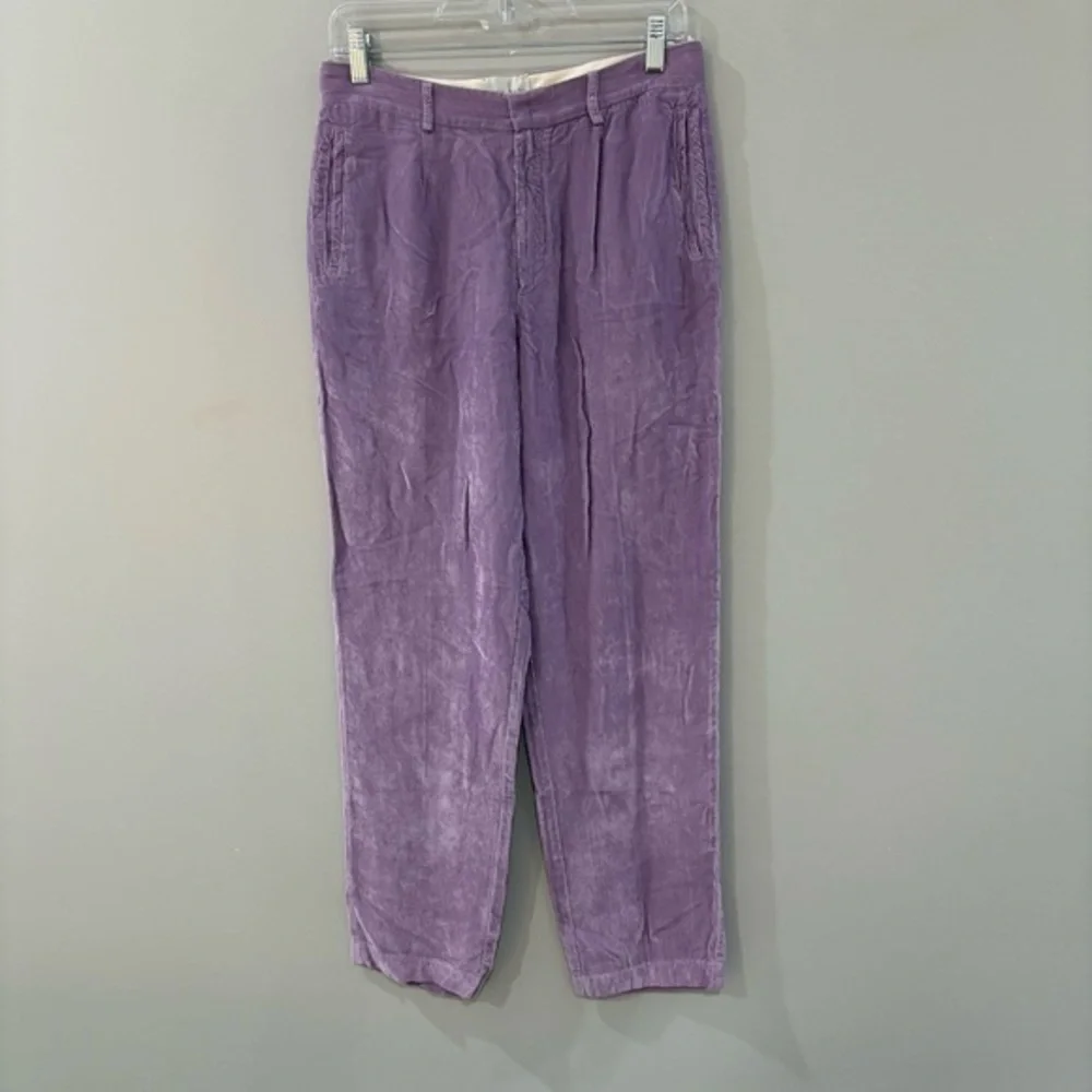 Forte Forte Pants Wide Leg Casual in Lilac Purple Corduroy